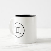 Tweelingen Horoscoop Zodiac Sign Mok (Voorkant links)