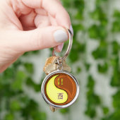 Tweelingen & Hout Haan Sleutelhanger (Hand)