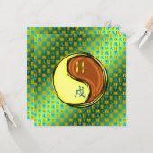 Tweelingen & Hout Hond Kaart (Voorkant / Achterkant in situ)