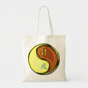 Tweelingen & Hout Hond Tote Bag