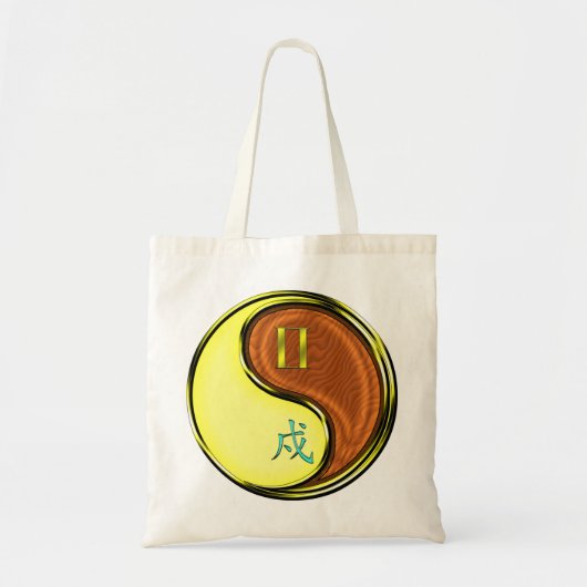Tweelingen & Hout Hond Tote Bag (Voorkant)