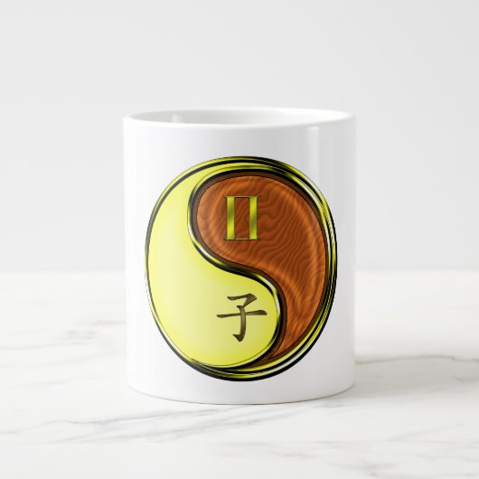 Tweelingen & Hout Rat Grote Koffiekop (Voorkant)