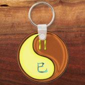 Tweelingen & Hout Slang Sleutelhanger (Voorkant)