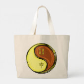 Tweelingen & Houten Aap Grote Tote Bag (Achterkant)
