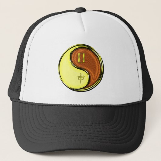Tweelingen & Houten Aap Trucker Pet (Voorkant)