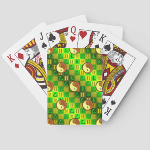 Tweelingen & Houten Geit Pokerkaarten