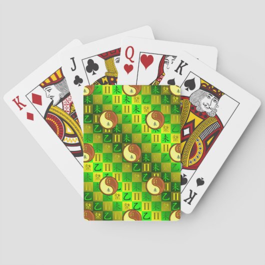 Tweelingen & Houten Geit Pokerkaarten (Achterkant)