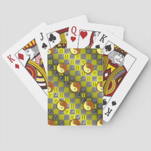 Tweelingen & Houten Konijn Pokerkaarten