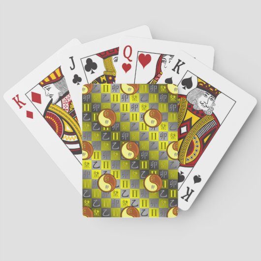 Tweelingen & Houten Konijn Pokerkaarten (Achterkant)