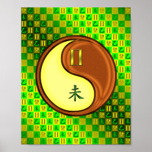 Tweelingen & Houtgeit Poster