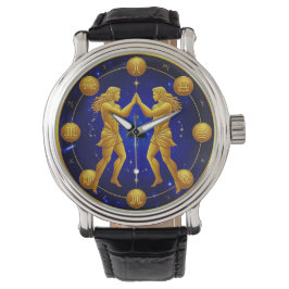 Tweelingen in Kosmische Cirkel Horloge