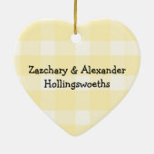 Tweelingen jongens Blauwe Eerste Kerstmis Keramisch Ornament (Achterkant)