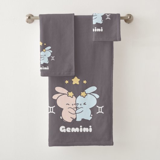 Tweelingen knuffels - Zodiac Harmony Bad Handdoek (Insitu)