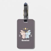 Tweelingen knuffels - Zodiac Harmony Bagagelabel (Achterkant verticaal)