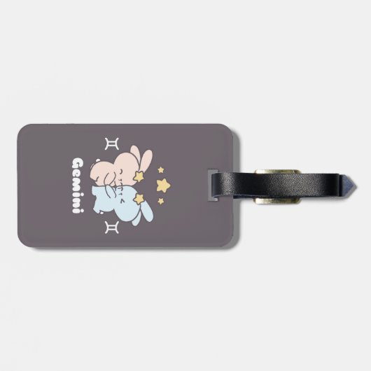 Tweelingen knuffels - Zodiac Harmony Bagagelabel (Achterkant horizontaal)