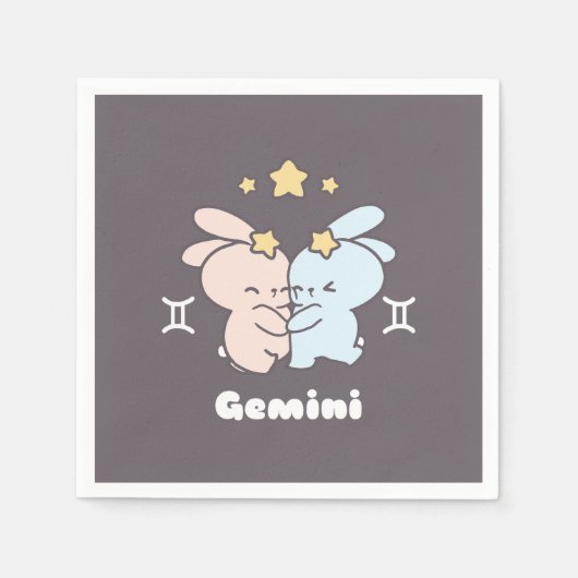 Tweelingen knuffels - Zodiac Harmony Servet (Voorkant)