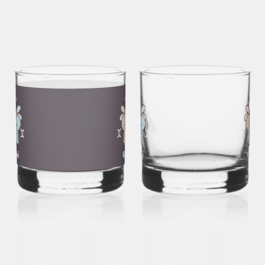Tweelingen knuffels - Zodiac Harmony Whisky Glas (Rechts)