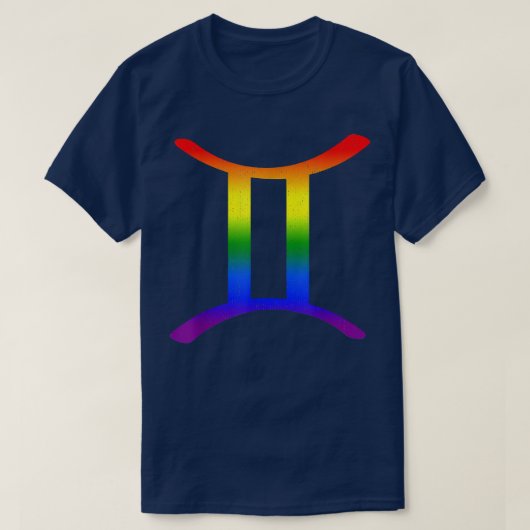 Tweelingen Lgbt Sterrenbeeld Lgbt Regenboog Pride  T-shirt (Design voorkant)