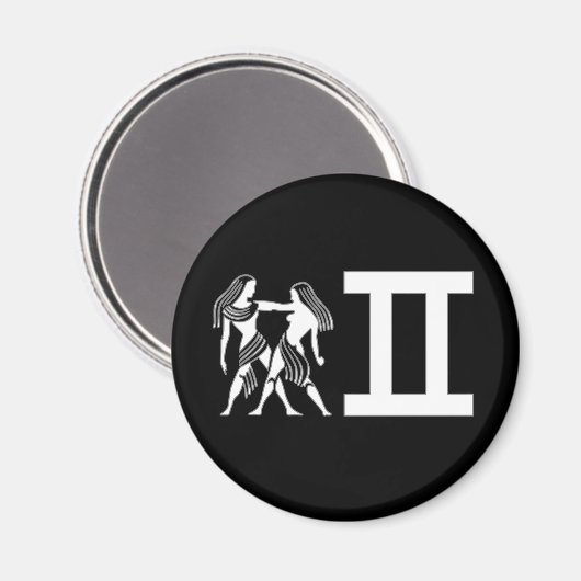 Tweelingen met symbool magneet (Voorkant / Achterkant)