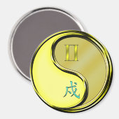 Tweelingen & Metaal Hond Magneet (Voorkant / Achterkant)