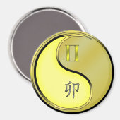 Tweelingen & Metaal Konijn Magneet (Voorkant / Achterkant)