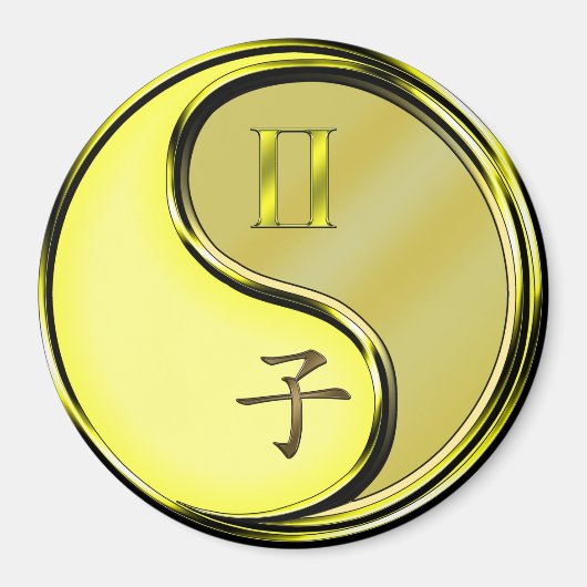 Tweelingen & Metaal Rat Magneet (Voorkant)