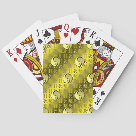 Tweelingen & Metalen Draak Pokerkaarten (Achterkant)