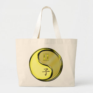 Tweelingen & Metalen Rat Grote Tote Bag