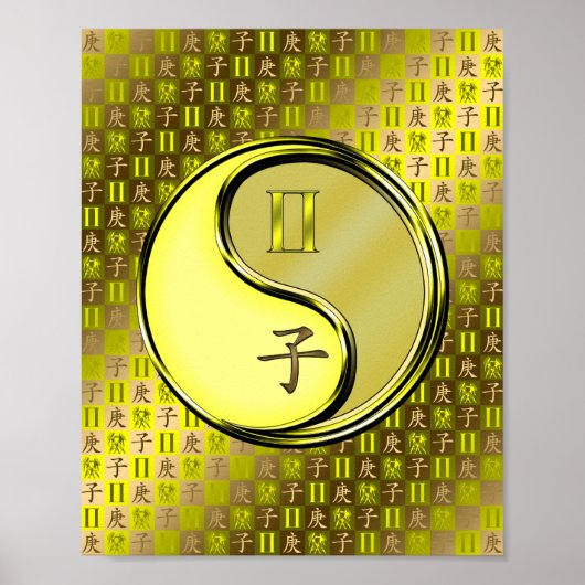 Tweelingen & Metalen Rat Poster (Voorkant)