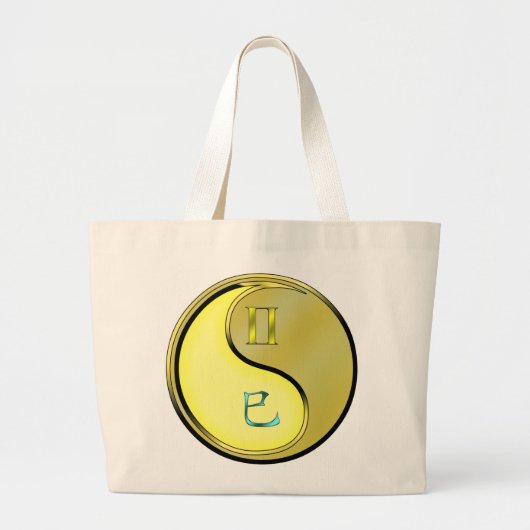 Tweelingen & Metalen Slang Grote Tote Bag (Voorkant)