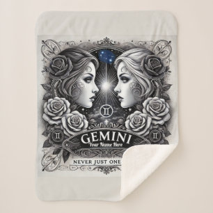 Tweelingen "Never Just One Thing" Sherpa Blanket Deken