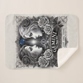 Tweelingen "Never Just One Thing" Sherpa Blanket Deken (Voorkant (horizontaal))