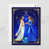 Tweelingen onder een sterrenhemel briefkaart (Voorkant / Achterkant)