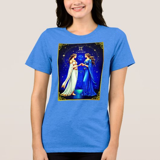 Tweelingen onder een sterrenhemel Tri-Blend shirt (Voorkant)