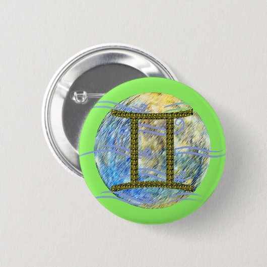 Tweelingen Ronde Button 5,7 Cm (Voorkant /achterkant)