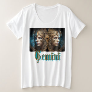 Tweelingen Sterrenbeeld Grote Maat T-shirt