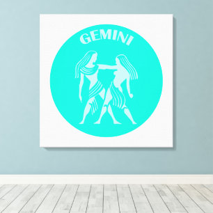 Tweelingen, Sterrenbeeld, Horoscoop, Astrologie Canvas Afdruk