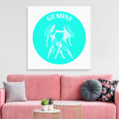 Tweelingen, Sterrenbeeld, Horoscoop, Astrologie Canvas Afdruk (Insitu (Woonkamer))