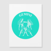 Tweelingen, sterrenbeeld, horoscoop, astrologie magnetische uitnodiging (Voorkant)