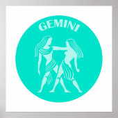 Tweelingen, Sterrenbeeld, Horoscoop, Astrologie Poster (Voorkant)