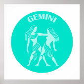Tweelingen, Sterrenbeeld, Horoscoop, Astrologie Poster (Voorkant)