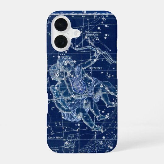 Tweelingen sterrenbeeld  illustratie iPhone 16 hoesje (Achterkant)