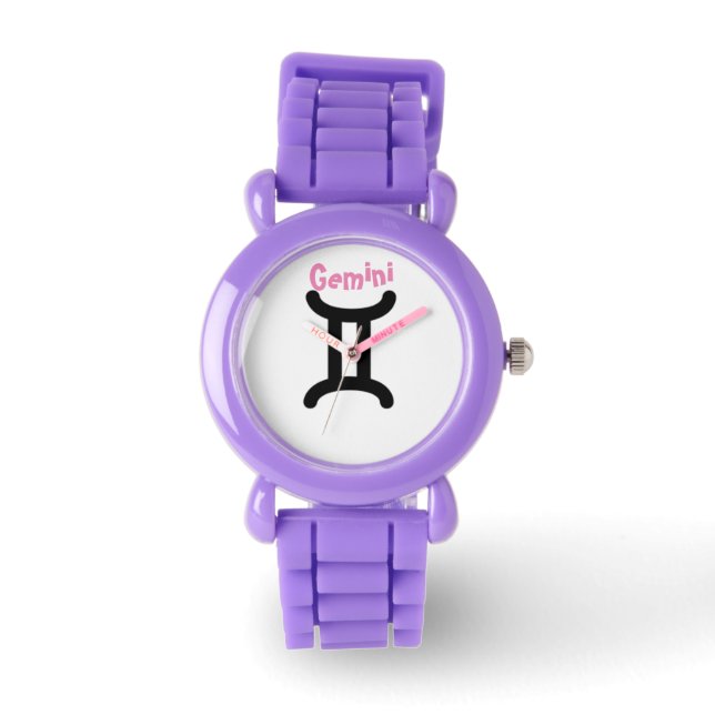 Tweelingen Sterrenbeeld. Kinderhorloges. Horloge (Voorkant)