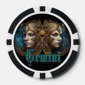 Tweelingen Sterrenbeeld Poker Chips (Voorkant)