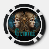 Tweelingen Sterrenbeeld Poker Chips (Achterkant)