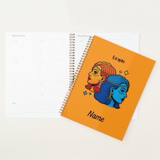 Tweelingen Sterrenbeeld Pop Art - Retro Hemelse Tw Planner (Display)