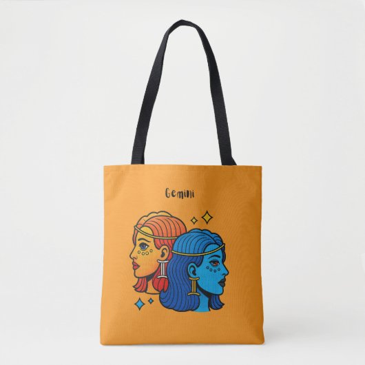 Tweelingen Sterrenbeeld Pop Art - Retro Hemelse Tw Tote Bag (Voorkant)