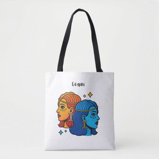 Tweelingen Sterrenbeeld Pop Art - Retro Hemelse Tw Tote Bag (Voorkant)