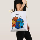 Tweelingen Sterrenbeeld Pop Art - Retro Hemelse Tw Tote Bag (Dichtbij)