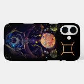 Tweelingen telefoonhoesje, zwart Case-Mate iPhone case (Achterkant (horizontaal))